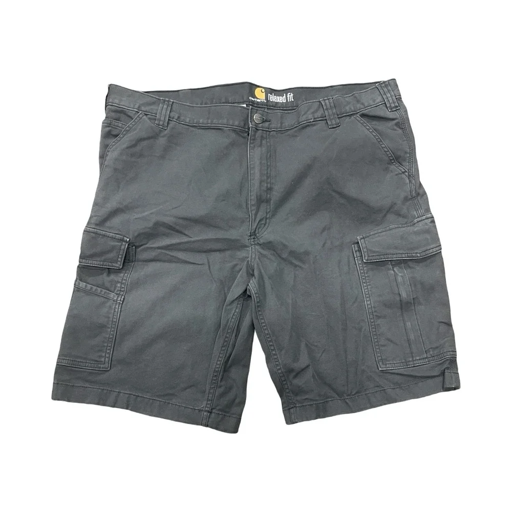 Carhartt Mens Relaxed Fit Cargo Shorts Dark Gray Charcoal 103542 Size 42 Canvas